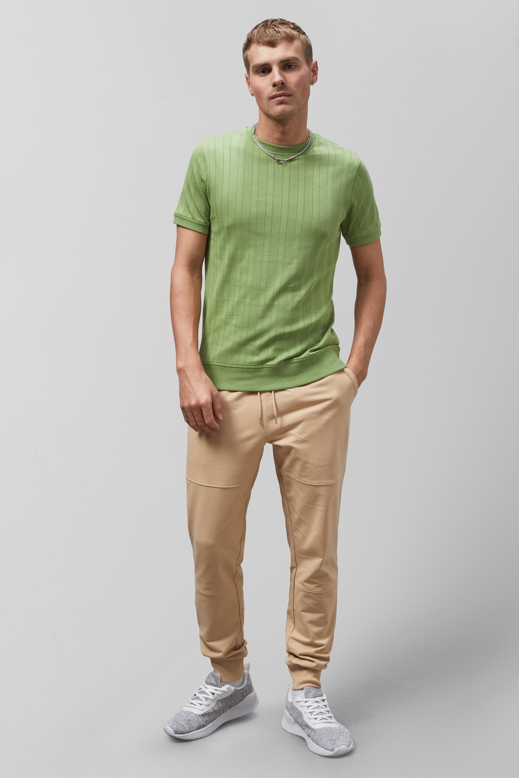 Ribbed Short Sleeve T-Shirt