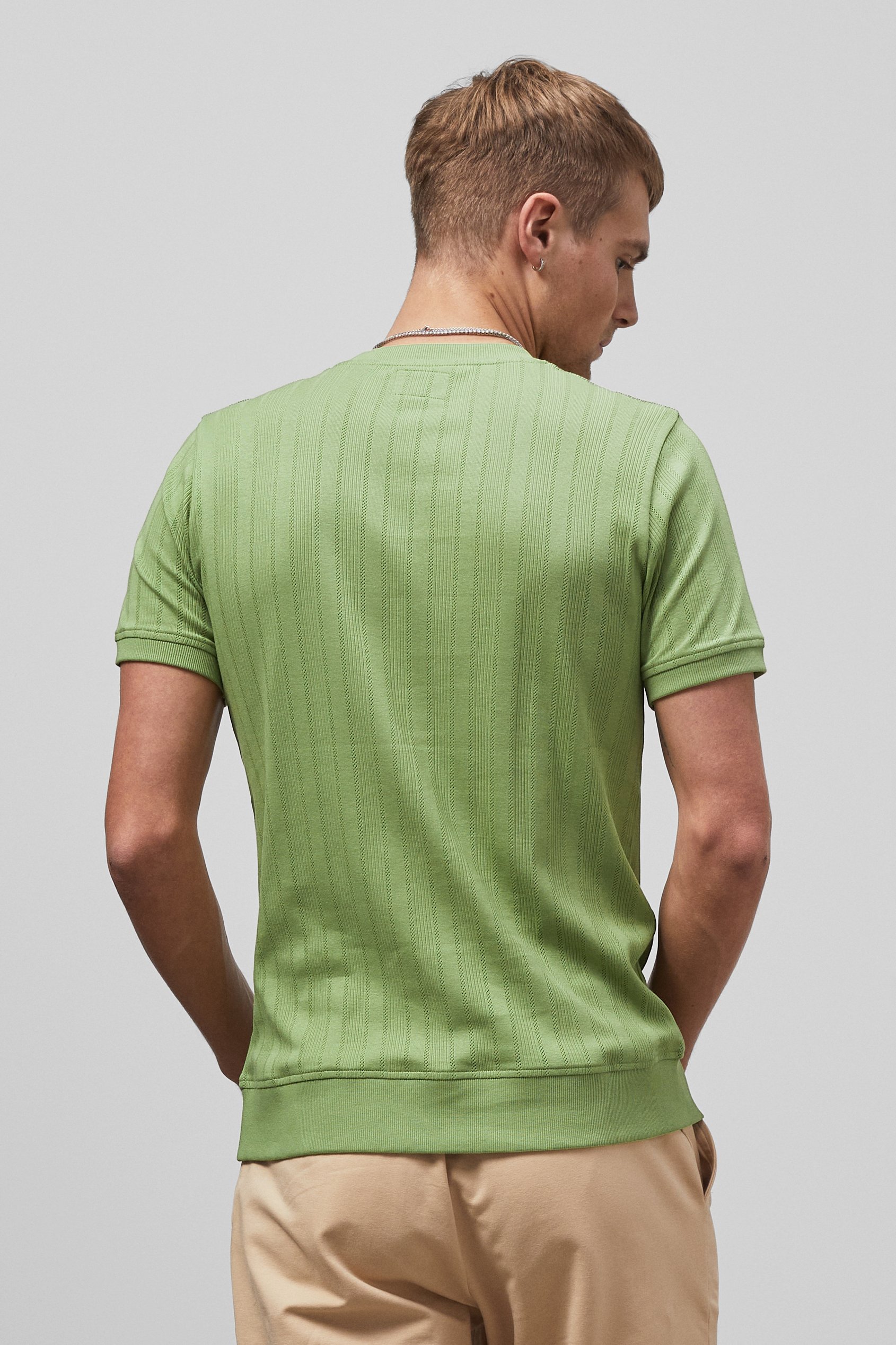 Ribbed Short Sleeve T-Shirt