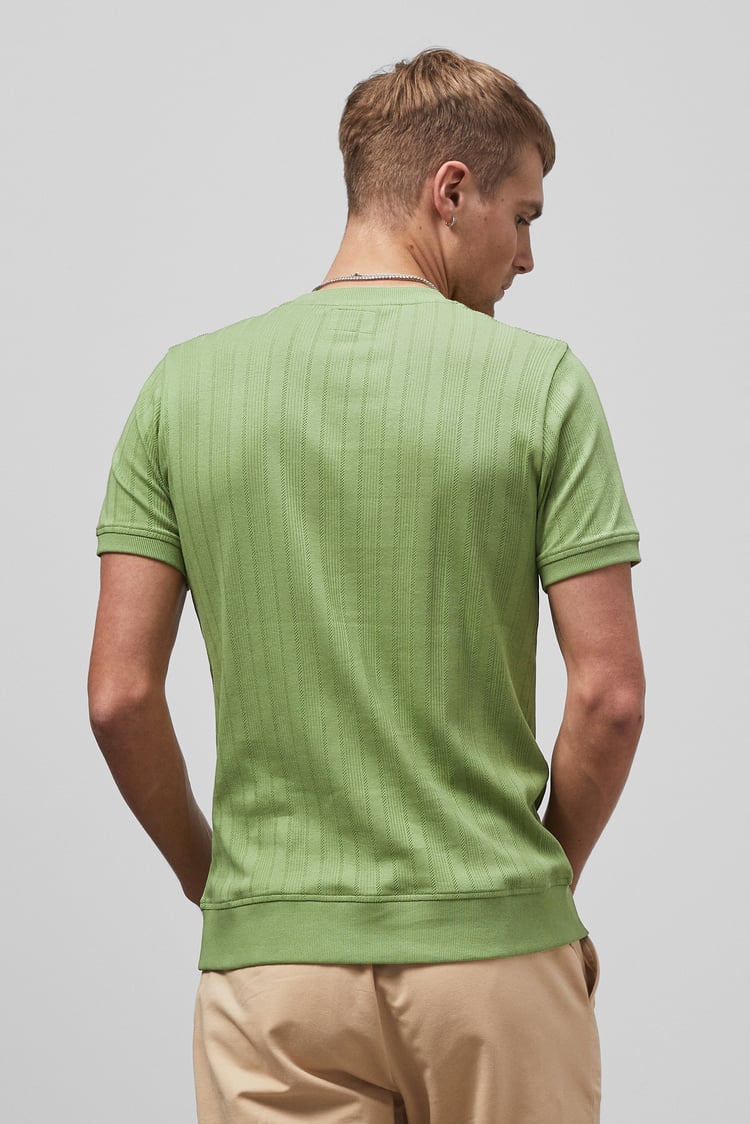 Ribbed Short Sleeve T-Shirt