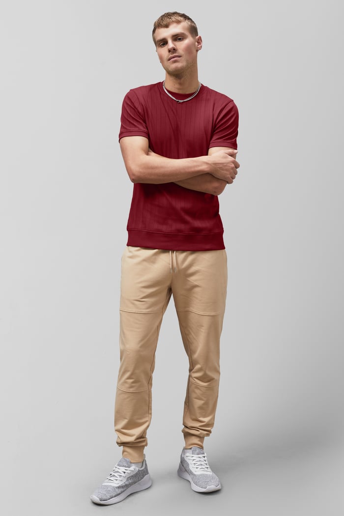 Ribbed Short Sleeve T-Shirt