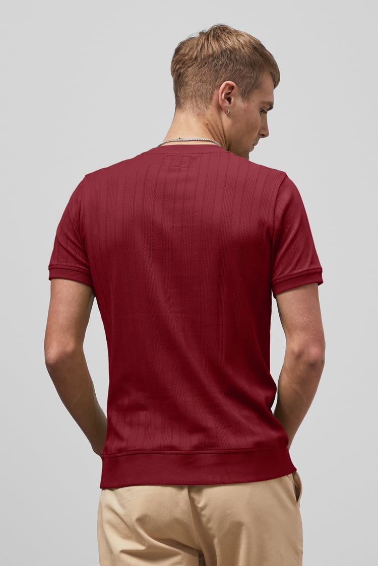 Ribbed Short Sleeve T-Shirt