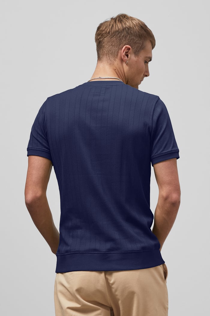 Ribbed Short Sleeve T-Shirt