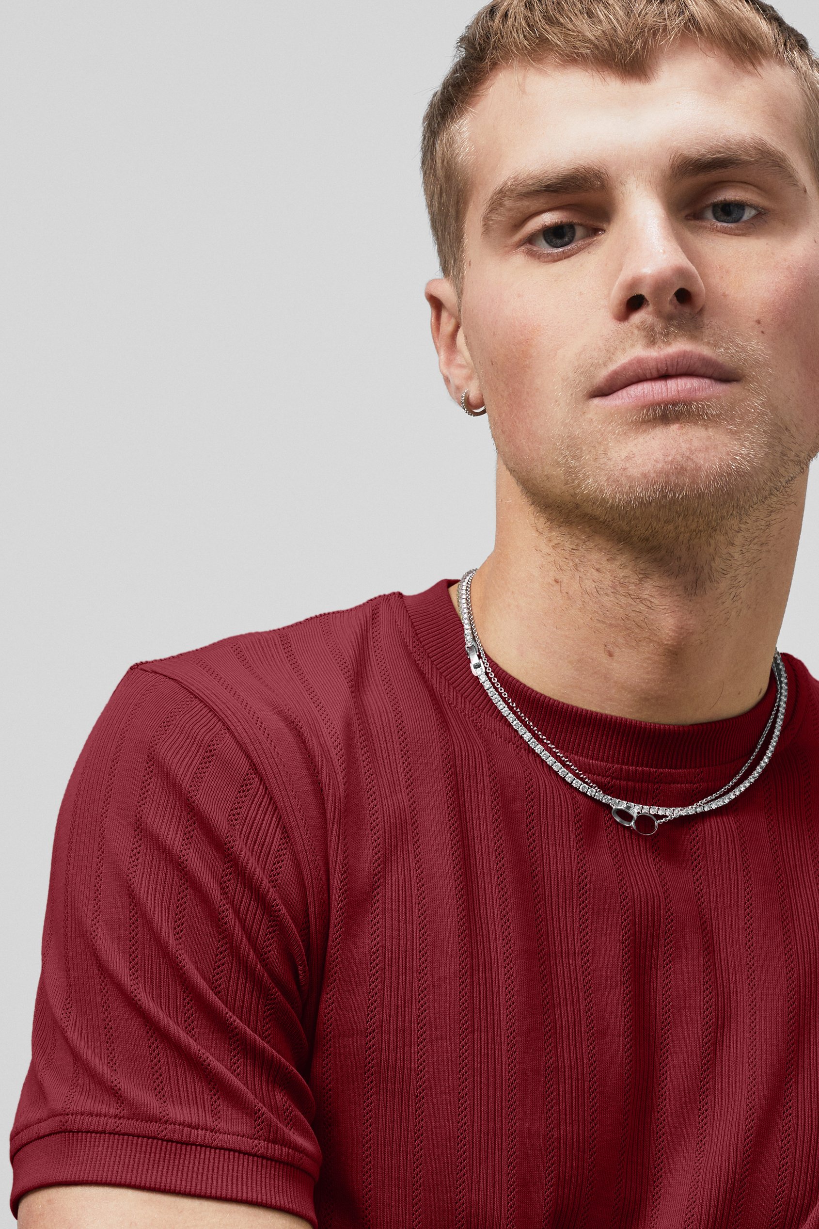 Ribbed Short Sleeve T-Shirt