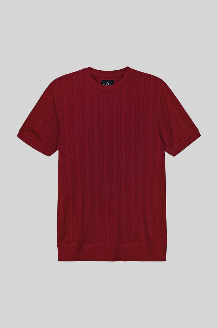 Ribbed Short Sleeve T-Shirt