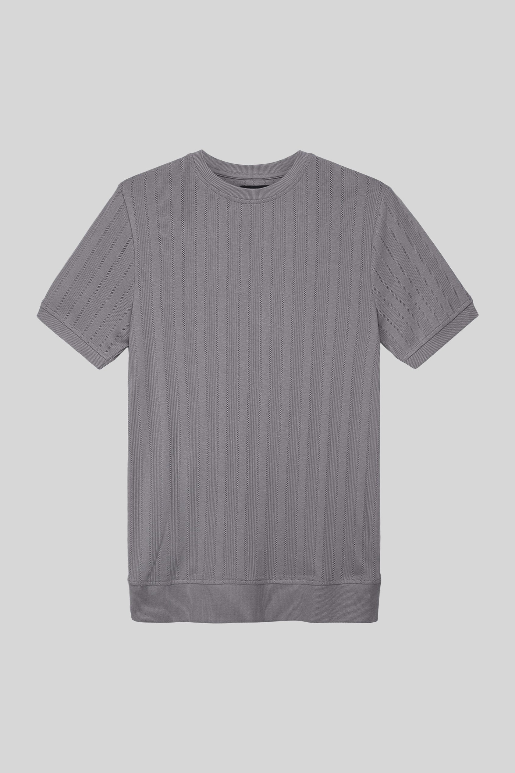 Ribbed Short Sleeve T-Shirt