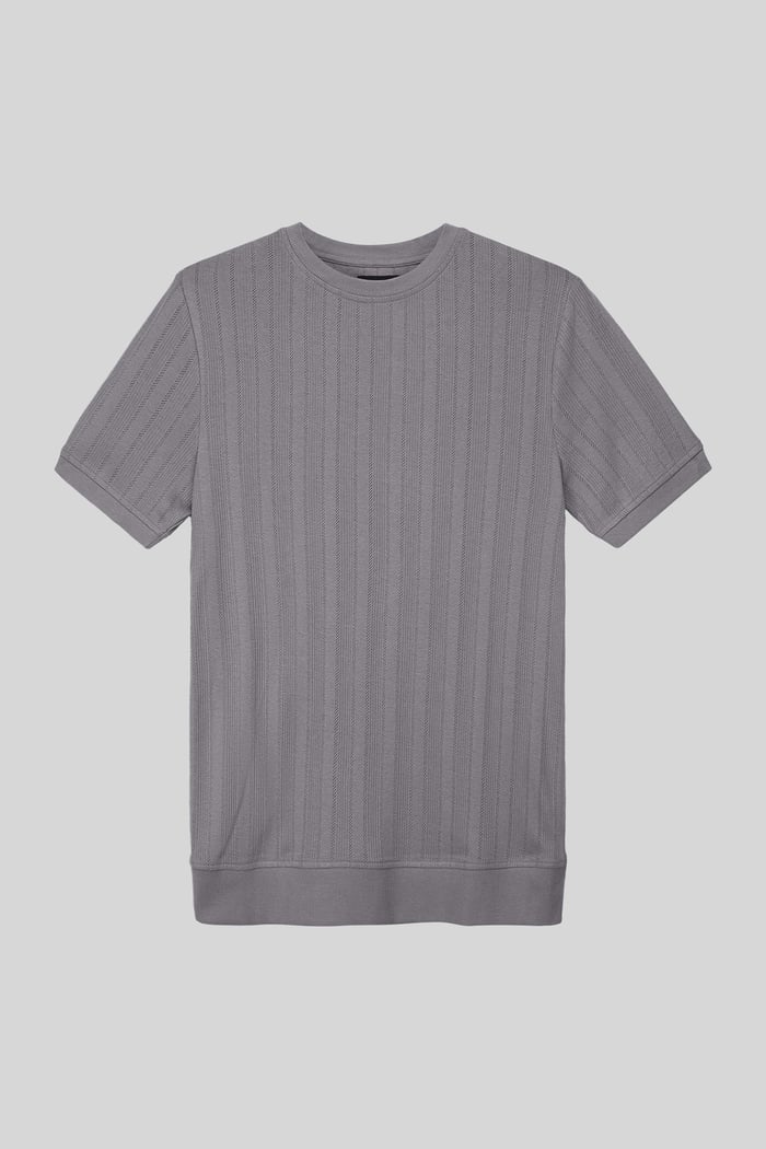 Ribbed Short Sleeve T-Shirt