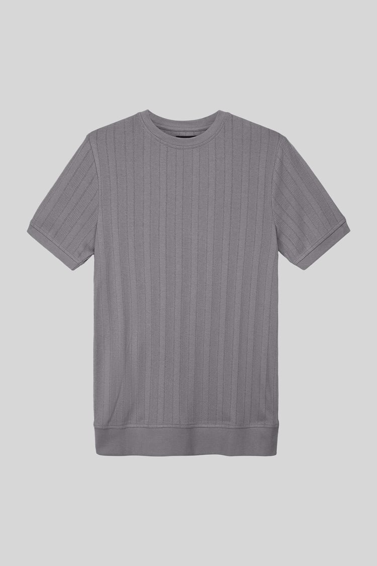 Ribbed Short Sleeve T-Shirt