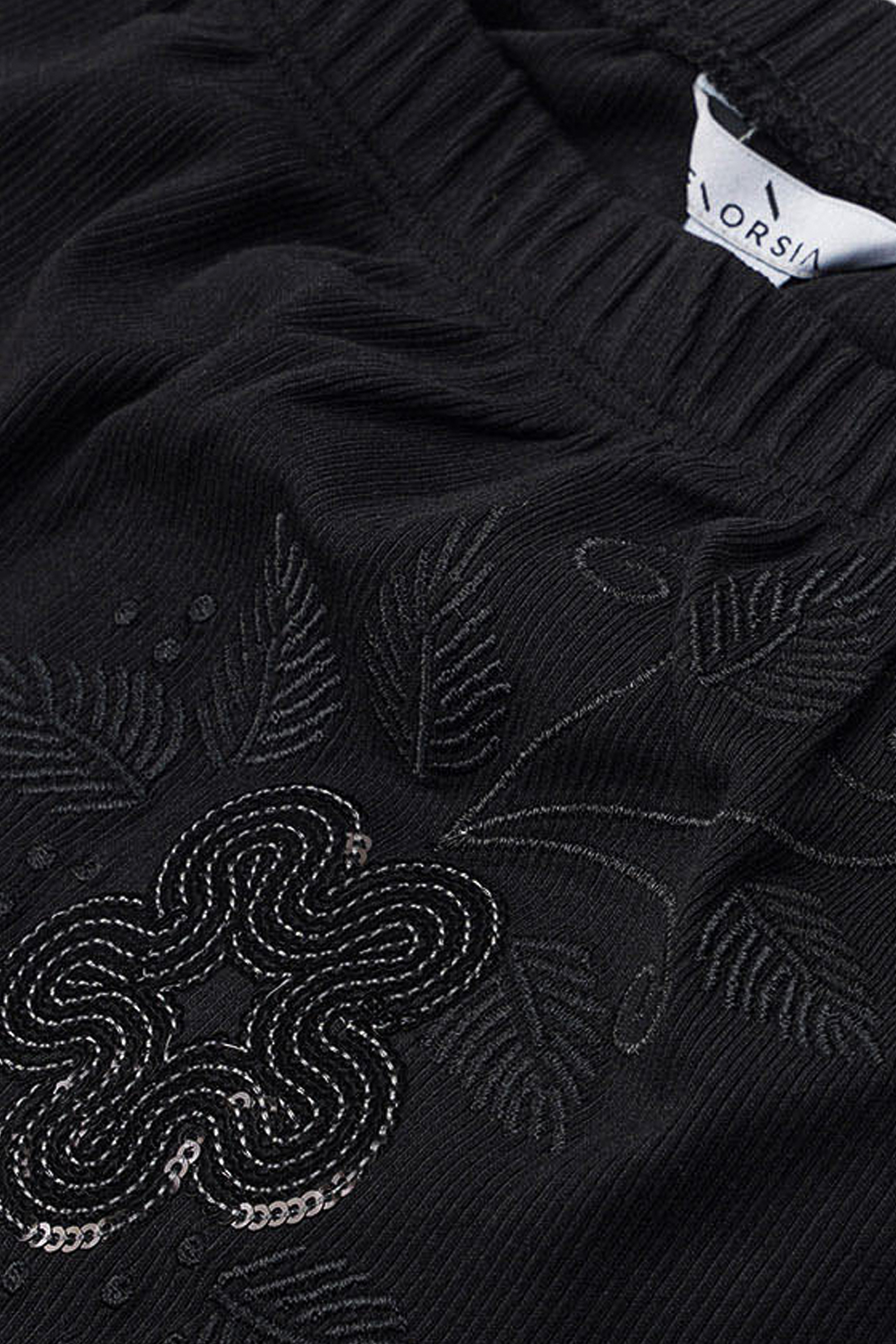 Off Shoulder Embroidery Decor Midi Dress