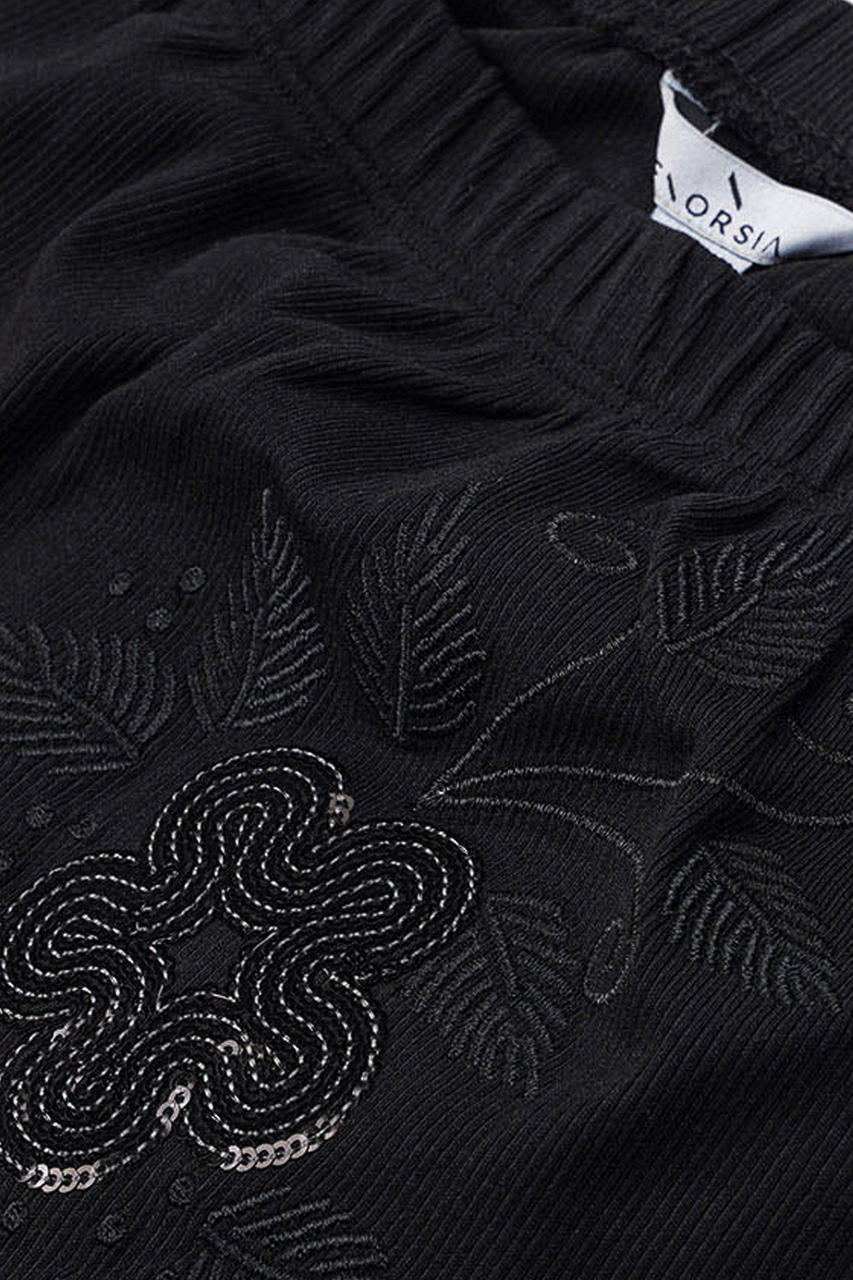 Off Shoulder Embroidery Decor Midi Dress