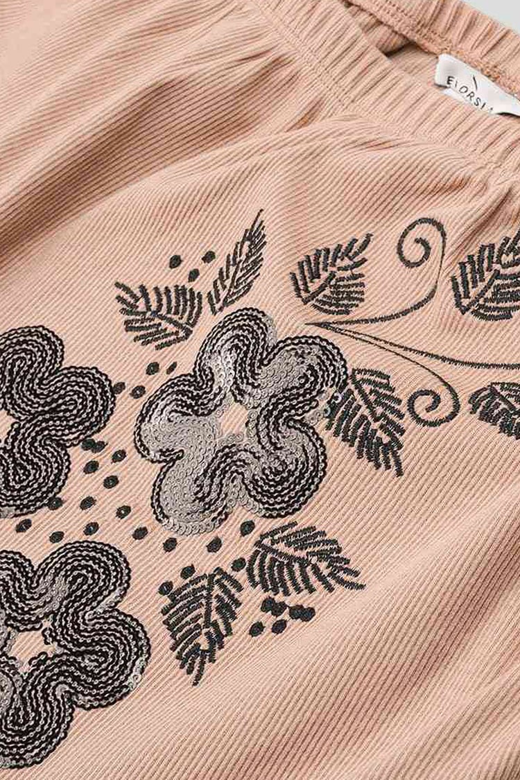 Off Shoulder Embroidery Decor Midi Dress