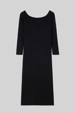 Off Shoulder Embroidery Decor Midi Dress