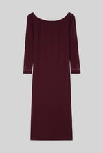 Off Shoulder Embroidery Decor Midi Dress