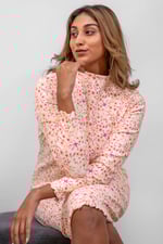 Crepe Ribbed Midi Floral Dress