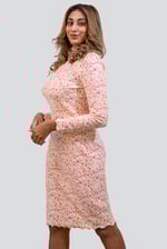 Crepe Ribbed Midi Floral Dress