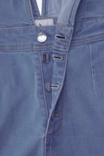 Womens Plunge V-Neck Denim Mini Dress