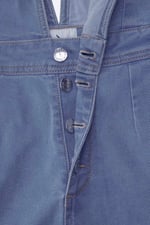 Womens Plunge V-Neck Denim Mini Dress