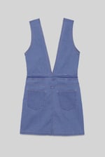 Womens Plunge V-Neck Denim Mini Dress