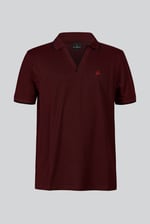 Regular Fit Ribbed V-Neck Polo Shirt