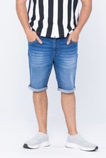 Skinny Fit Turned Denim Shorts