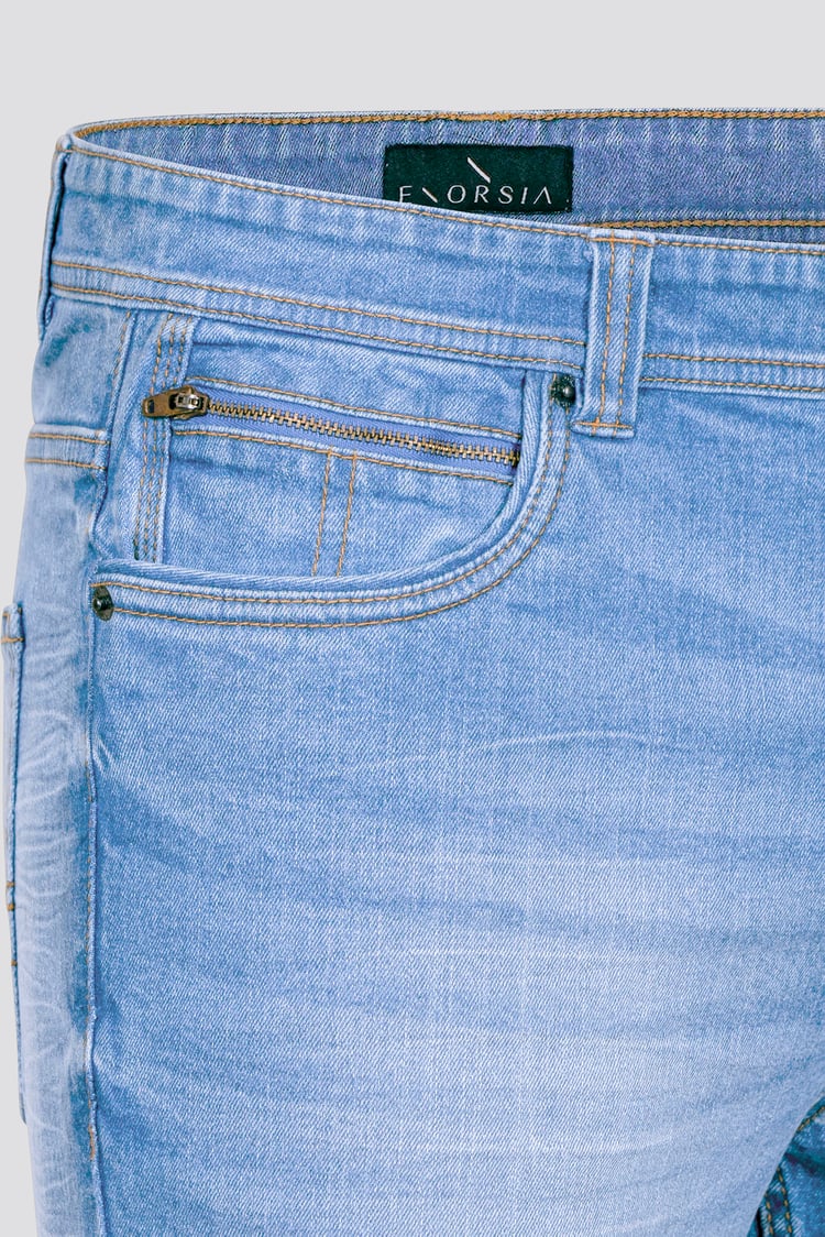 Skinny Fit Turned Denim Shorts