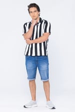 Skinny Fit Turned Denim Shorts