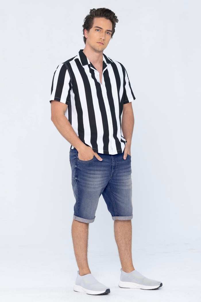 Skinny Fit Turned Denim Shorts