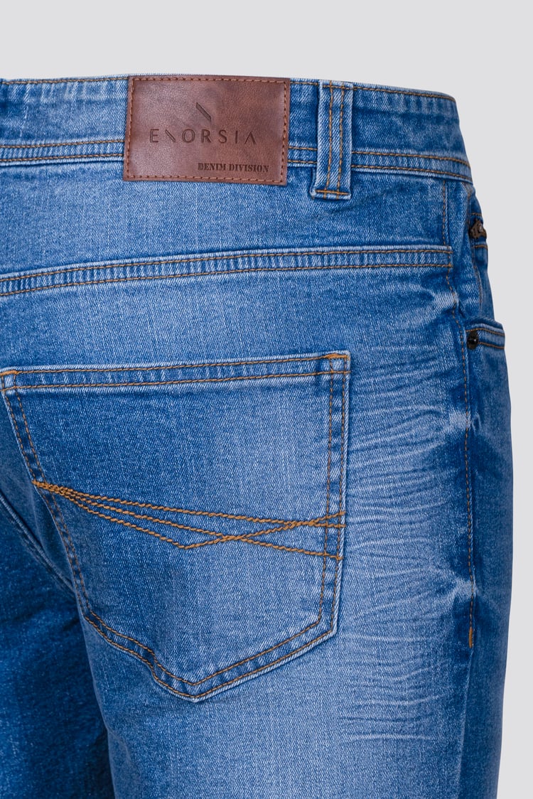 Skinny Fit Turned Denim Shorts