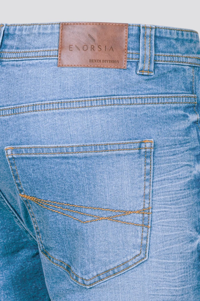 Skinny Fit Turned Denim Shorts