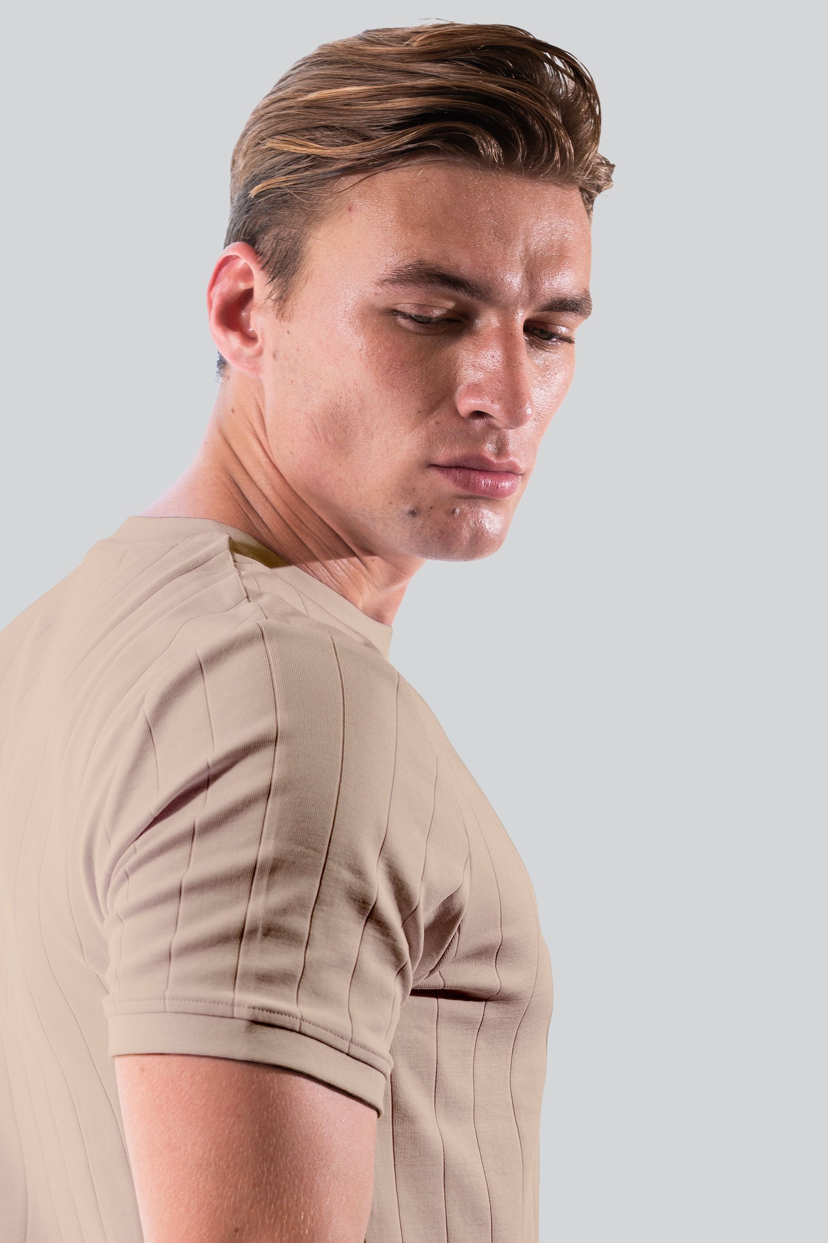 Soft Cotton Design Rib T-shirt