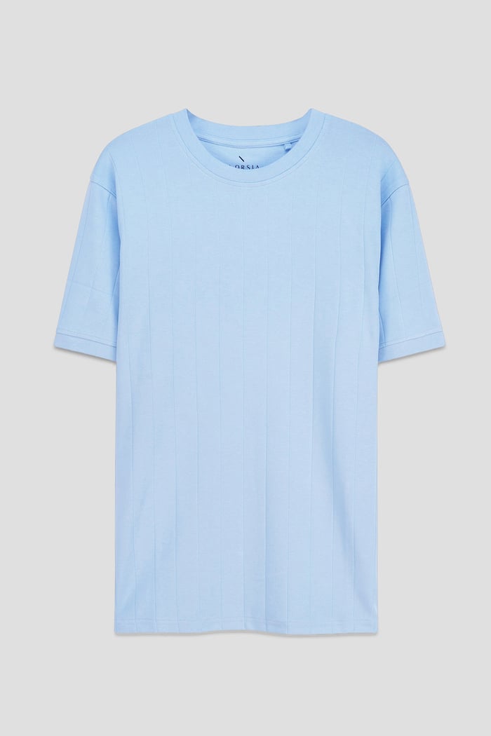 Soft Cotton Design Rib T-shirt