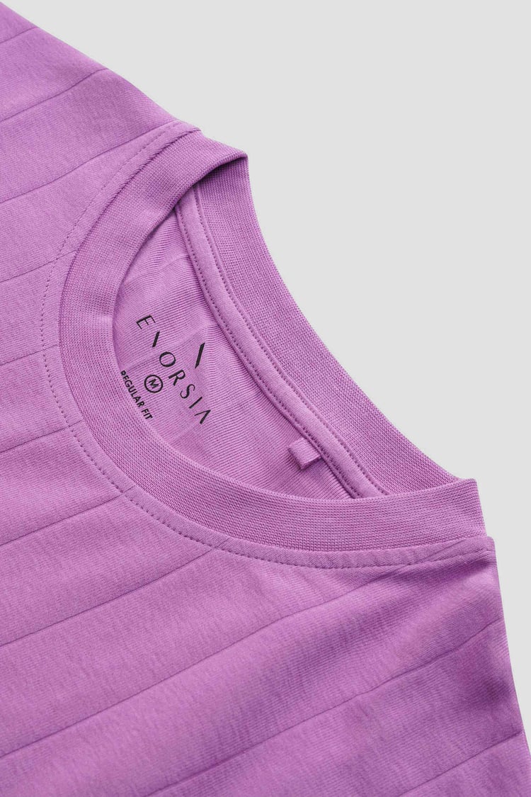 Soft Cotton Design Rib T-shirt