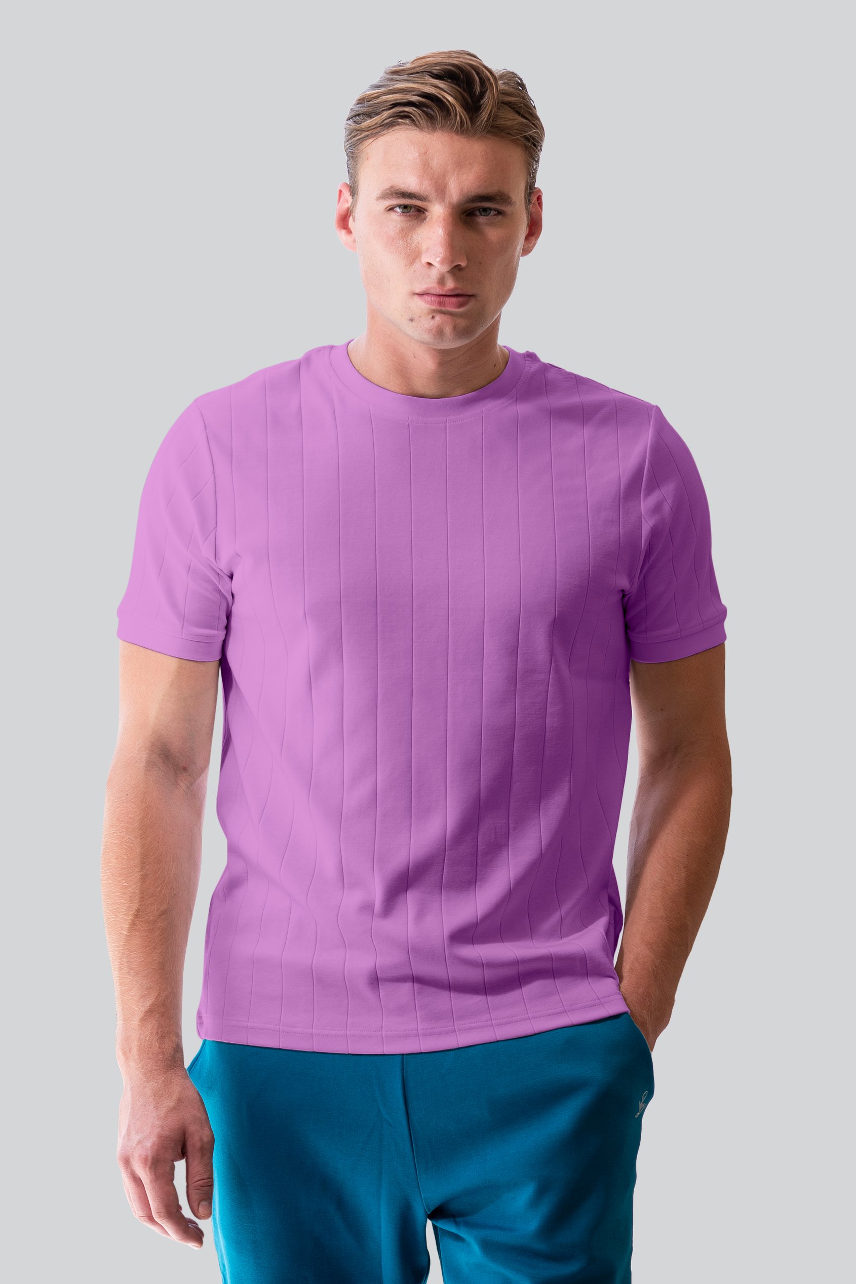 Soft Cotton Design Rib T-shirt