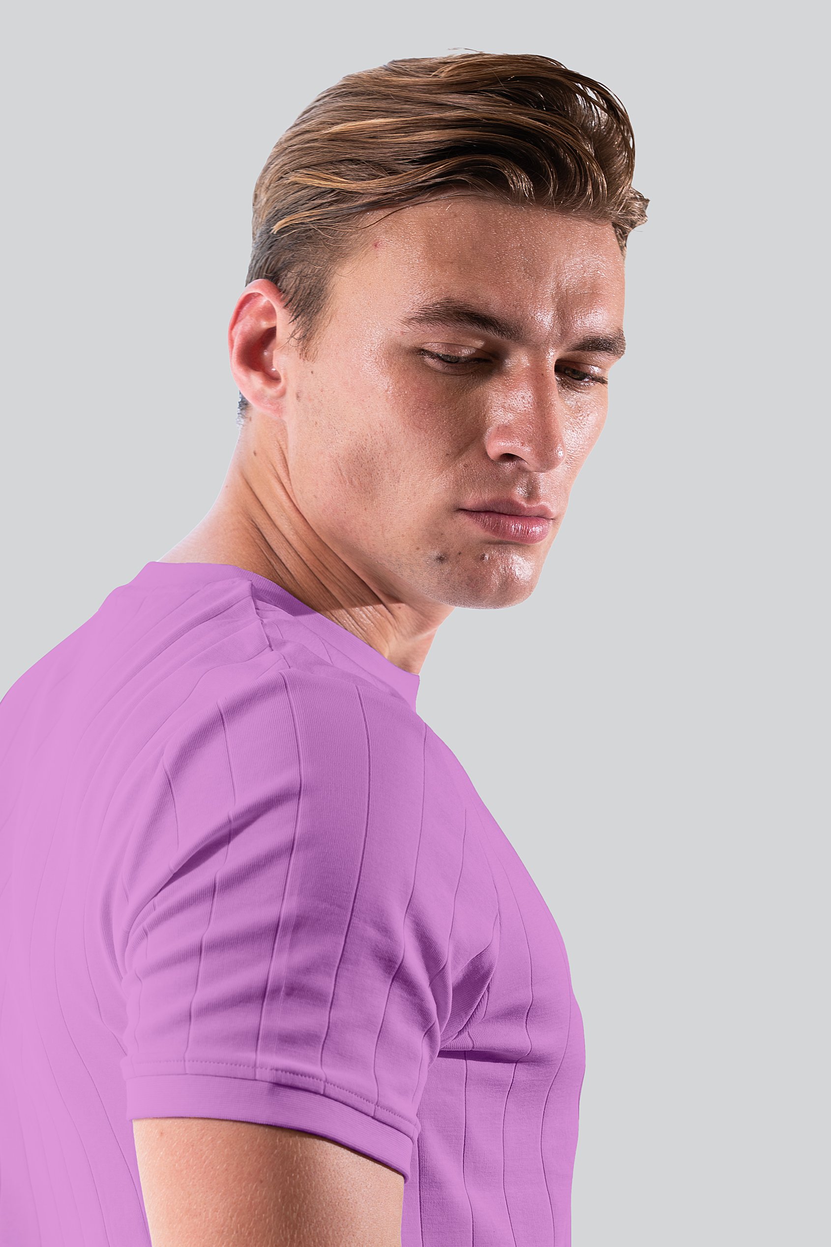 Soft Cotton Design Rib T-shirt