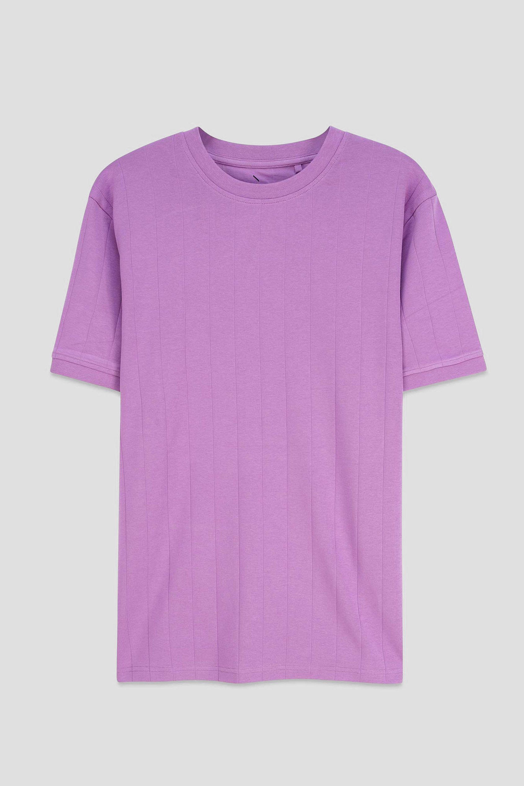 Soft Cotton Design Rib T-shirt