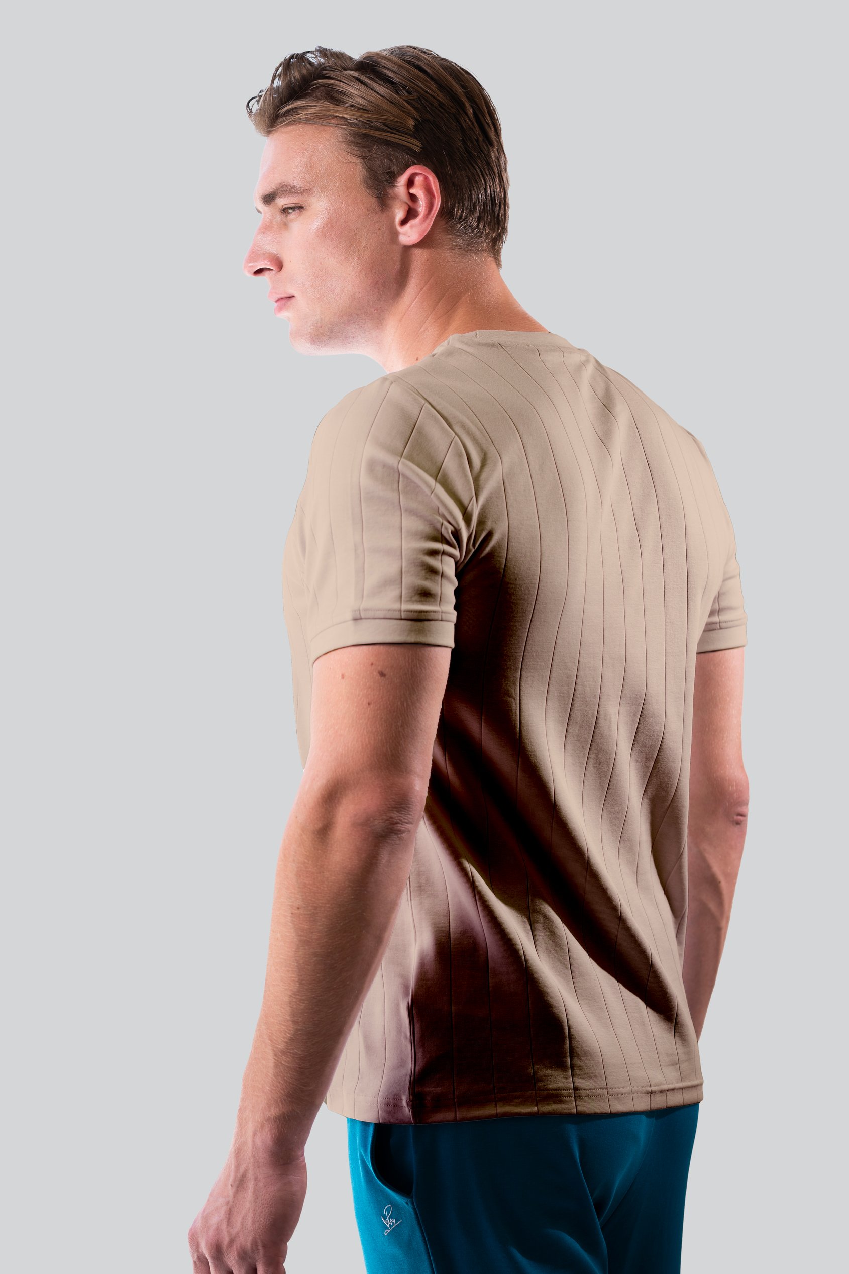 Soft Cotton Design Rib T-shirt