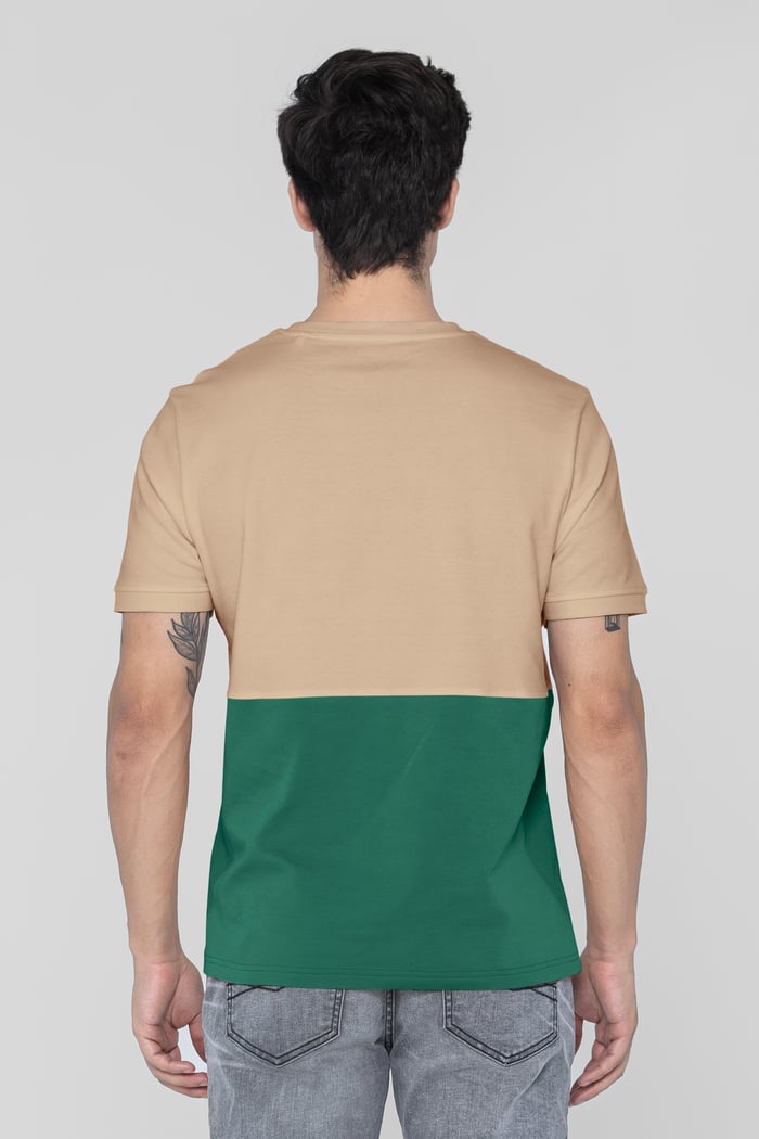 Cut & Sew Colour Block T-Shirt