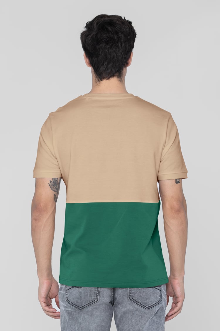 Cut & Sew Colour Block T-Shirt