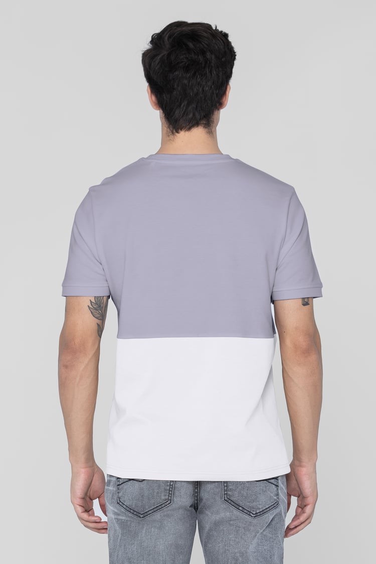 Cut & Sew Colour Block T-Shirt