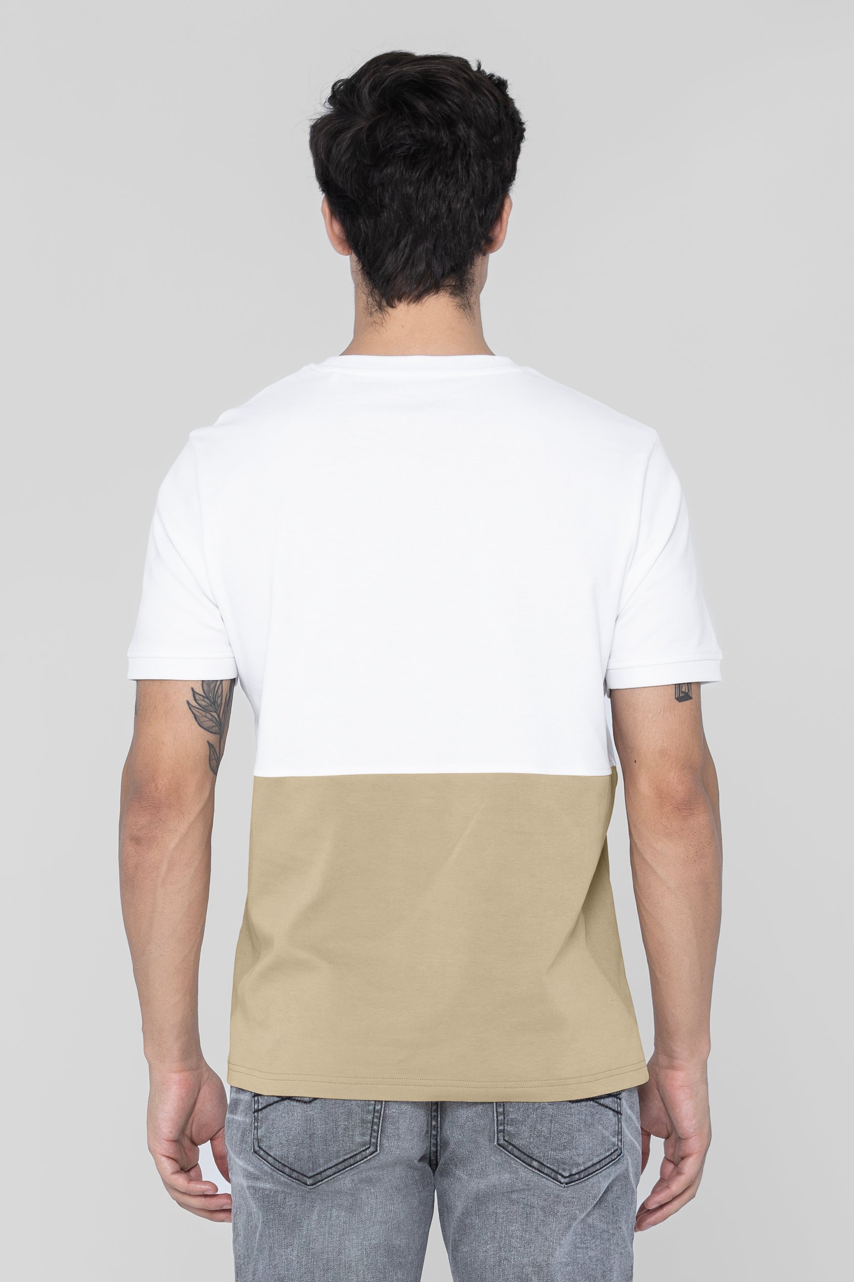 Cut & Sew Colour Block T-Shirt
