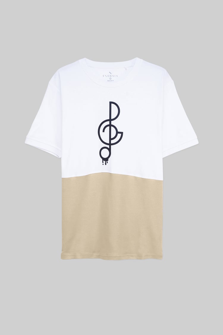 Cut & Sew Colour Block T-Shirt