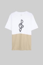 Cut & Sew Colour Block T-Shirt