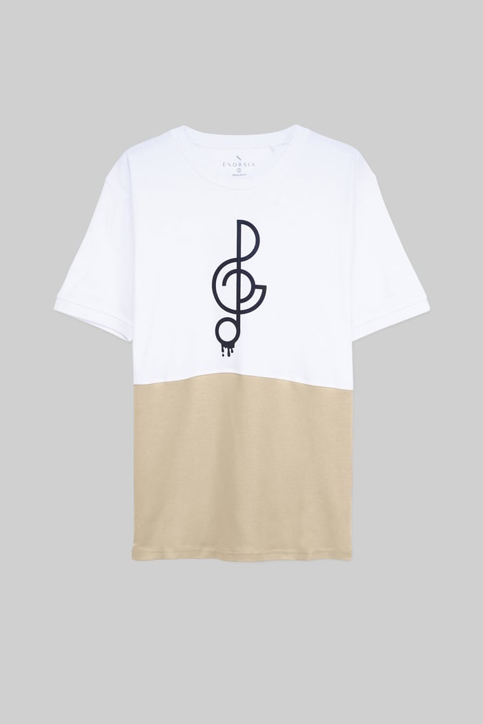 Cut & Sew Colour Block T-Shirt