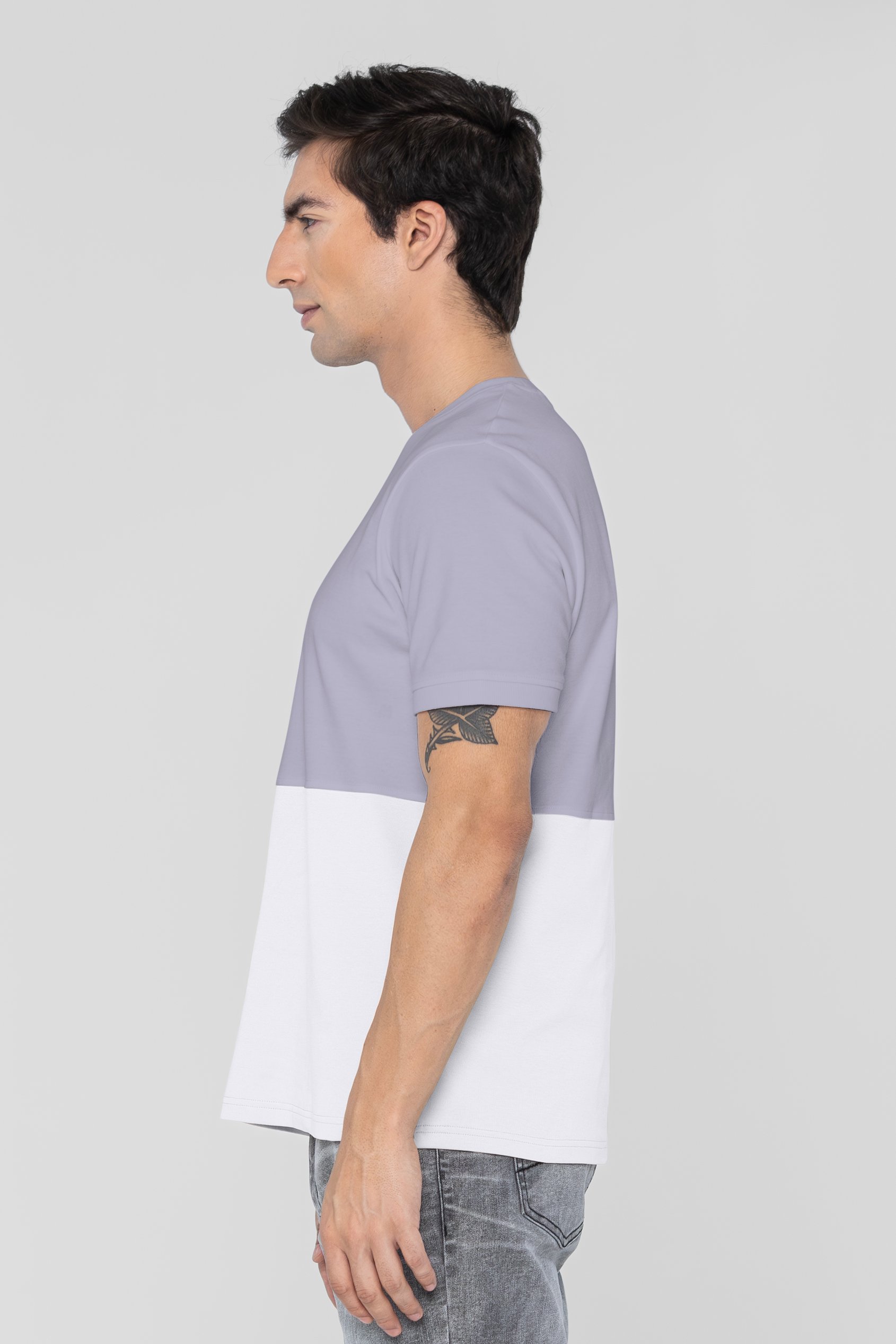 Cut & Sew Colour Block T-Shirt