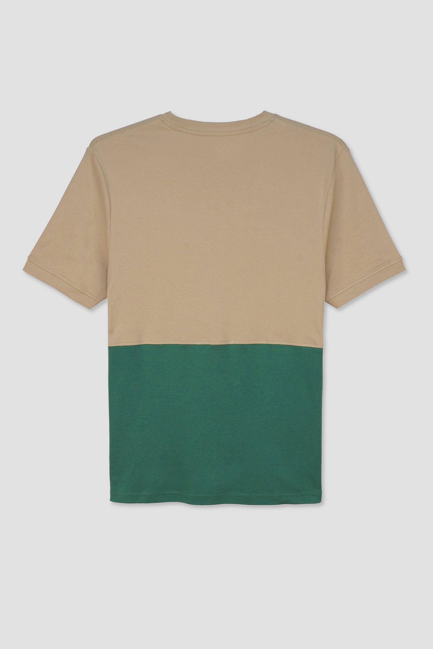 Cut & Sew Colour Block T-Shirt