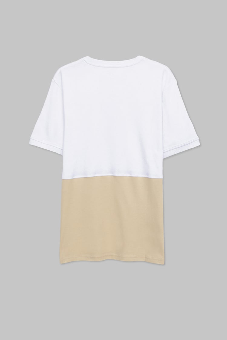 Cut & Sew Colour Block T-Shirt