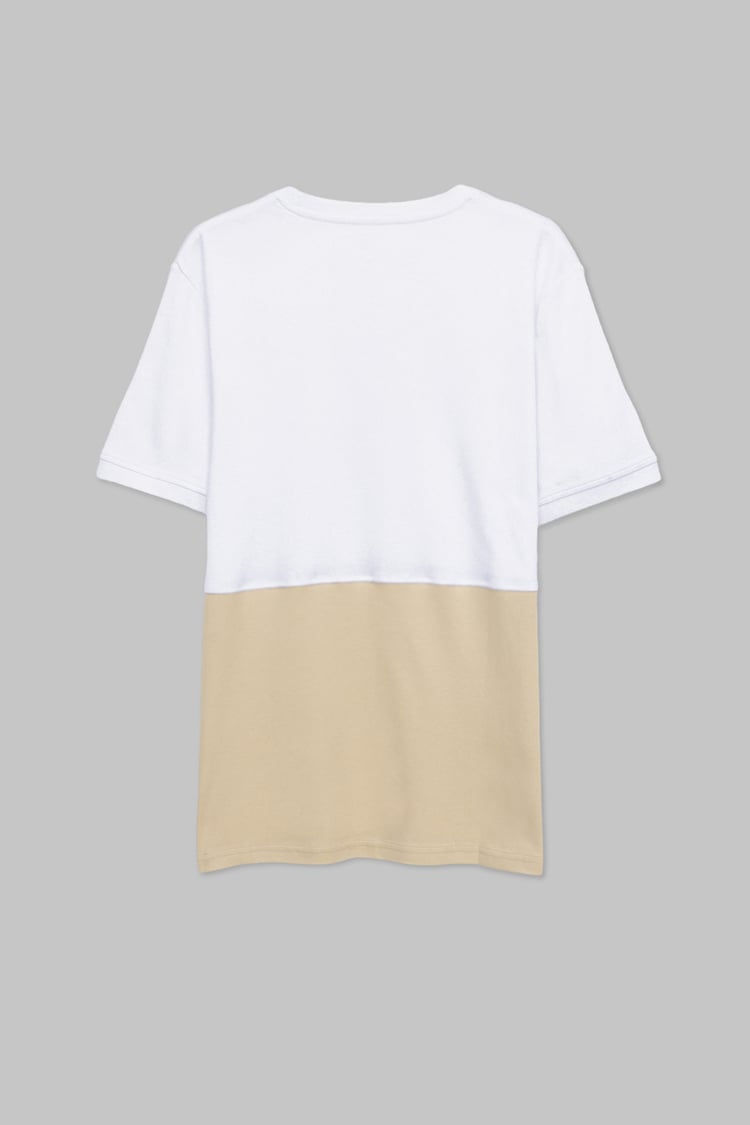 Cut & Sew Colour Block T-Shirt