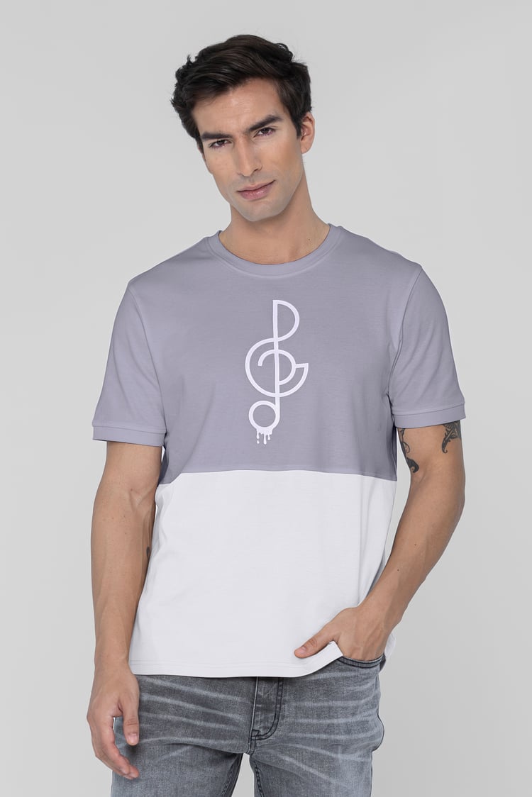 Cut & Sew Colour Block T-Shirt