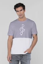 Cut & Sew Colour Block T-Shirt