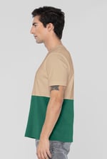 Cut & Sew Colour Block T-Shirt