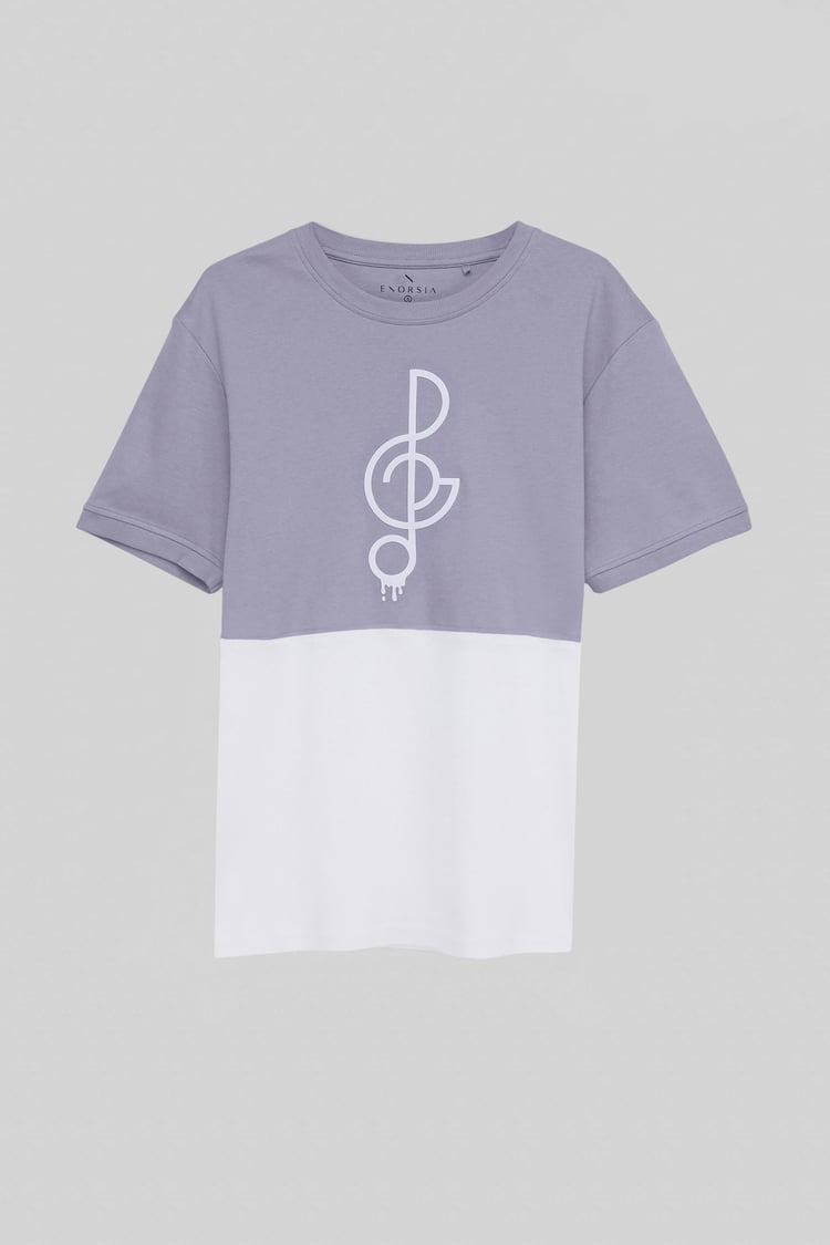 Cut & Sew Colour Block T-Shirt